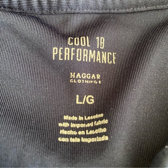 Haggar Cool Performance Striped Golf Polos 2 pc Set Size Large - Picture 5 of 15